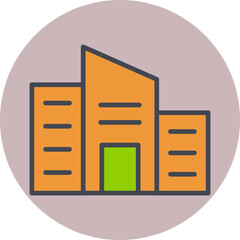 Fototapeta premium Office Building Vector Icon