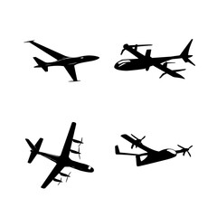 vector silhouette of a Hydrogen Aircraft