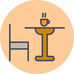 Tea Table Vector Icon