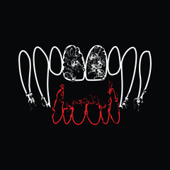 Fototapeta premium halloween t-shirt design, t-shirt design, printed design