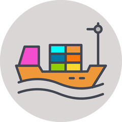 Obraz premium Cargo Ship I Vector Icon