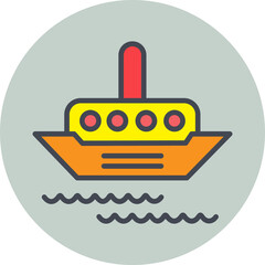 Steamship Vector Icon