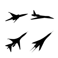 Supersonic Aircra silhouette vector illustration