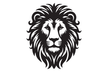 lion head silhouette vector illustration