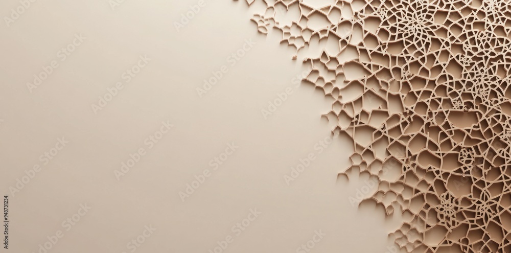 Poster abstract geometric pattern on beige background