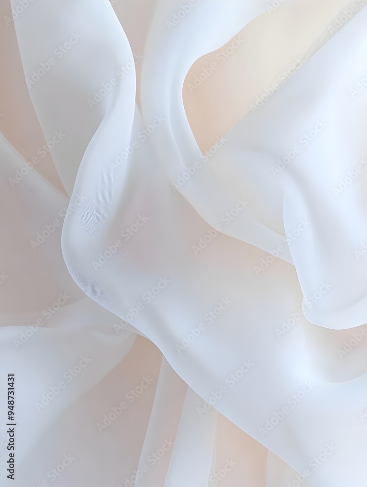Poster minimalist geometric pastel gradient patterns in harmonious soft tones on white background