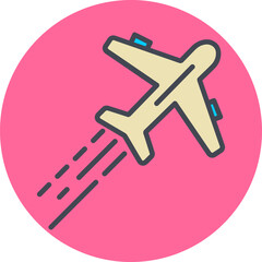 Fototapeta premium Aeroplane Vector Icon