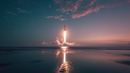 space shuttle launching