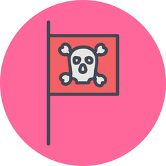 PIrate Flag I Vector Icon