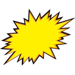 Comics speech bubble for text pop art design. White empty dialog cloud for text message halftone shadow. Comics sketch explosion star splash comic book text.	
