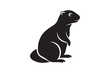 Prairie Dog silhouette vector illustration