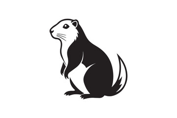 Prairie Dog silhouette vector illustration
