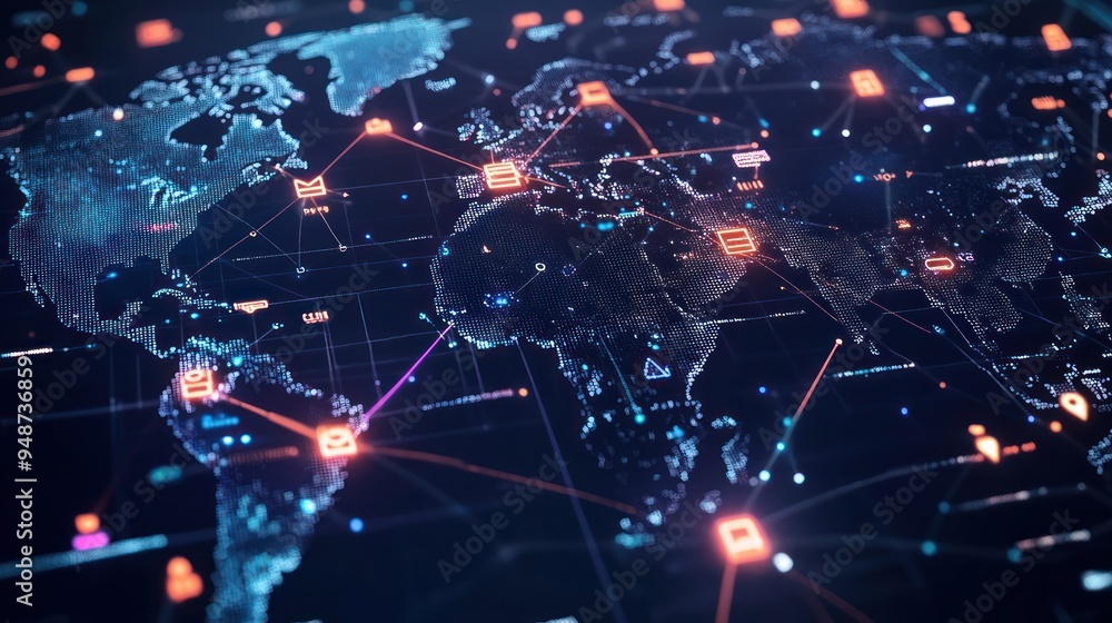 Poster global network connection