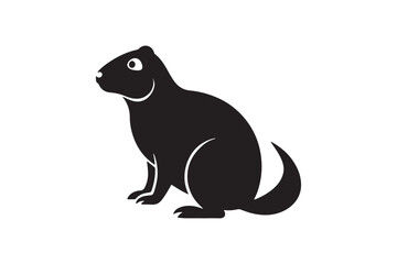 Obraz premium Prairie Dog silhouette vector illustration
