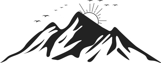 Mountain SVG vector cut file for cricut and silhouette