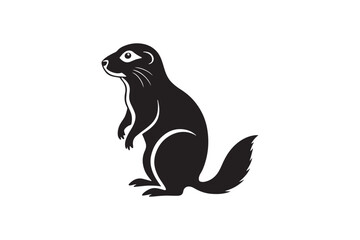 Prairie Dog silhouette vector illustration