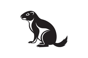 Prairie Dog silhouette vector illustration
