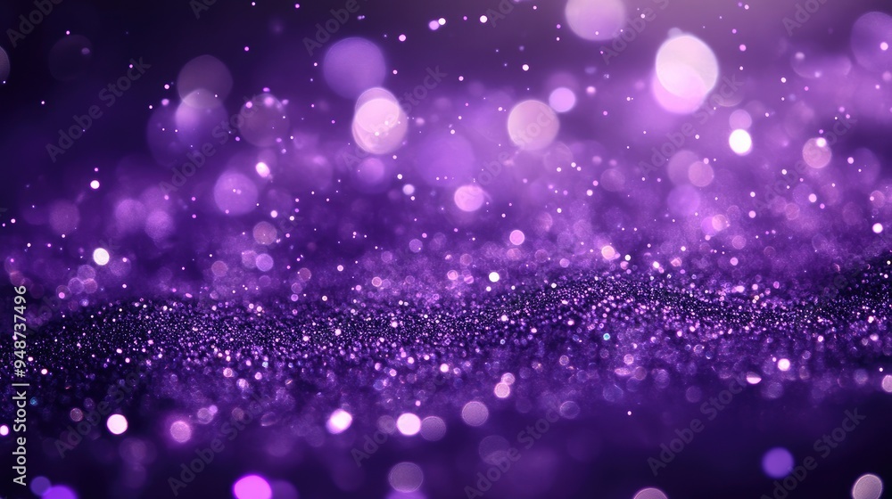 Poster Purple glitter background with bokeh. Perfect for adding a touch of sparkle to your designs.