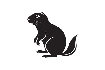 Prairie Dog silhouette vector illustration