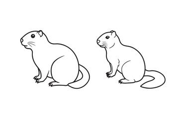 Prairie Dog silhouette vector illustration