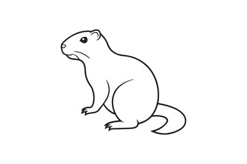 Prairie Dog silhouette vector illustration