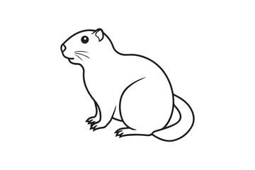 Prairie Dog silhouette vector illustration