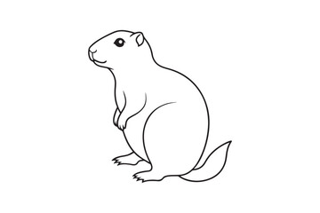 Fototapeta premium Prairie Dog silhouette vector illustration