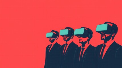 Cartoon vector illustration of funny business character man in red glasses with gun