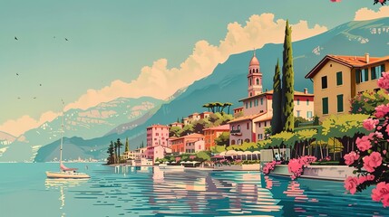 vintage travel poster wallpaper
