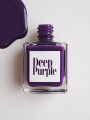 Blue and Purple Nail Polish with Brush