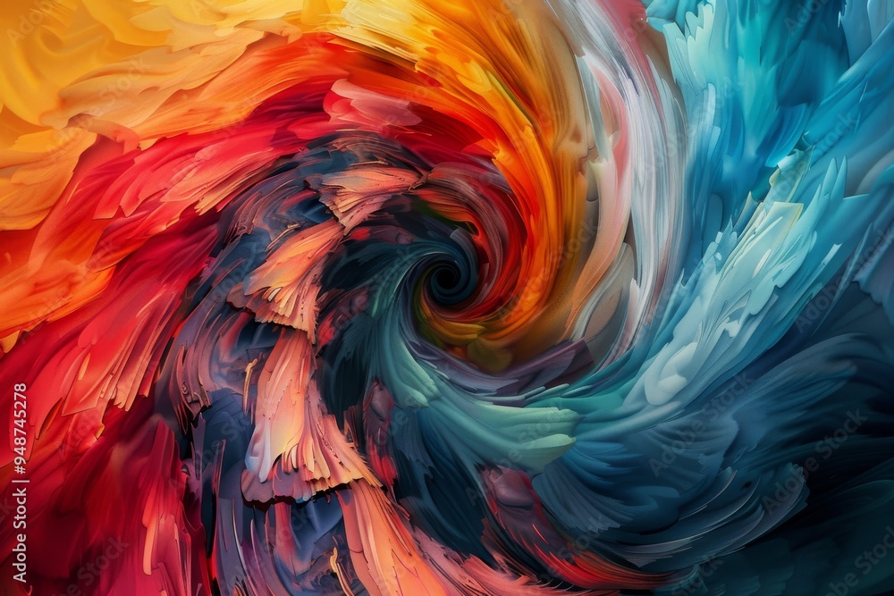 Poster a vibrant display of colorful swirls gracefully fills the sky, creating a mesmerizing and dynamic vi