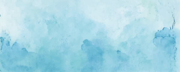 sky-blue watercolor background  
