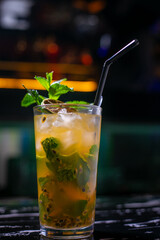 mojito cocktail with lime