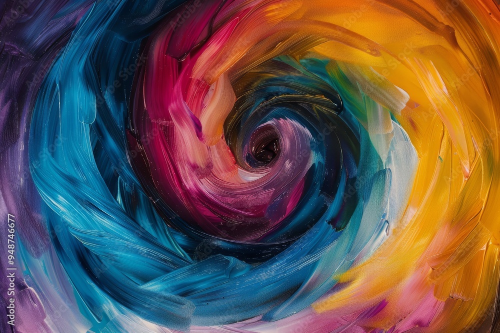 Poster a dynamic swirl of colorful liquid, showcasing a captivating mix of shades that create an eye-catchi