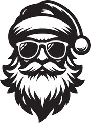 Merry Christmas with Santa's Christmas Festive silhouette vector