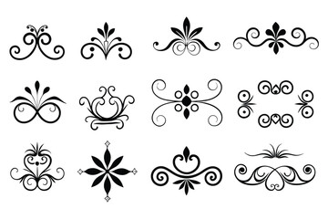 Elegant vintage decorative elements vector collection.