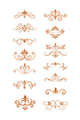 Elegant vintage decorative elements vector collection.