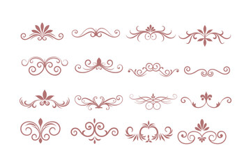 Elegant vintage decorative elements vector collection.
