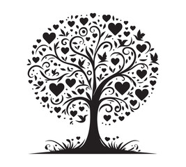 Heart tree with elements