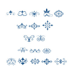 Elegant vintage decorative elements vector collection.