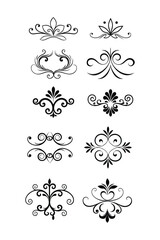 Elegant vintage decorative elements vector collection.