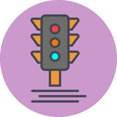 Traffic Signal Vector Icon
