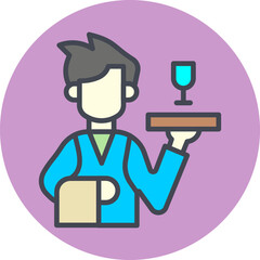 Waiter Vector Icon