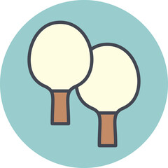 Ping Pong Vector Icon