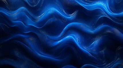 Obraz premium Mesmerizing blue neon background adorned with graceful waves. Ideal for wallpapers, banners, and posters, offering a captivating and sophisticated design element.