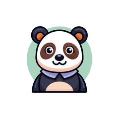 Vector illustration of cute panda icon