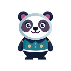 Vector illustration of cute panda icon