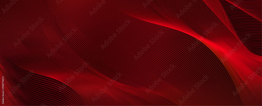 Poster Abstract red silk luxury background design with diagonal lines pattern in burgundy color. Vector horizontal template for business banner, premium invitation, voucher, prestigious gift certificate.