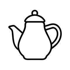 Obraz premium teapot outline icon, simple vector illustration, flat style