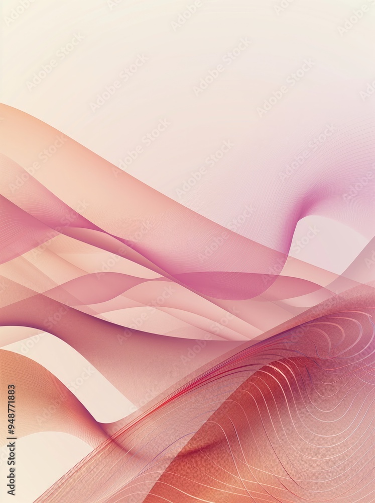 Poster abstract background with waves and lines